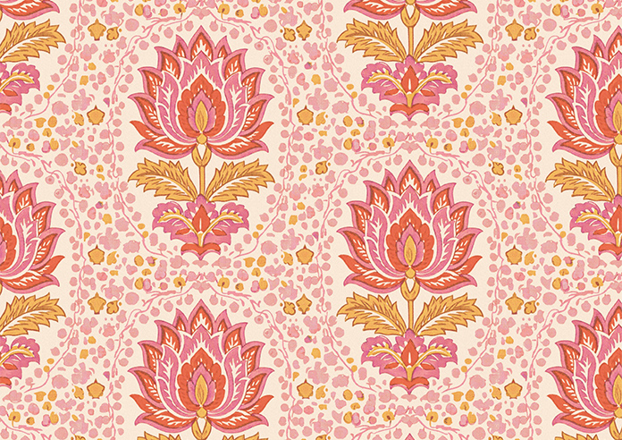 Petal & Block Lotus Blossom, Sunset - Twist&Fit Roman Blind - Image 8